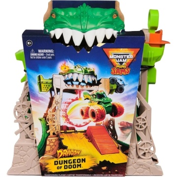 Set de joacă Monster Jam 1:87 Dragon Dungeon of Doom Playset, Mini Jams - Img 1