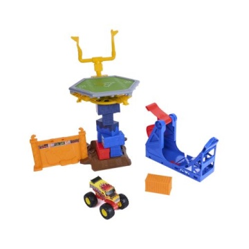 Set de joacă Monster Jam - Smash & Bash, Crash Course, cu catapultă și buggy, 1:64 - Img 5