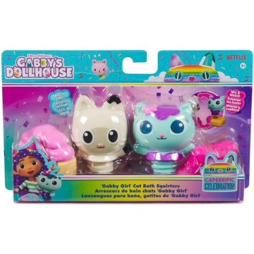 Set de joaca pentru baie Gabby's Dollhouse: Gabby CatBathSquirters, cu 2 figurine, 3 ani +