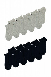 Set Kappa 10 perechi de sosete scurte, dama - Gri/bleumarin