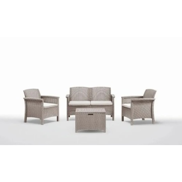 Set mobilier gradina 4 piese, Capuccino