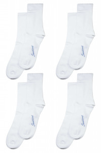 Set Overall 4 perechi de sosete Medical cu Lycra, pentru diabetici, dama - Alb