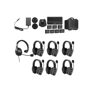 Solutie intercom stereo comp Saramonic WiTalk WT7D7xbat, 7 pers, Full-Duplex 1.9GHz, dual-ear