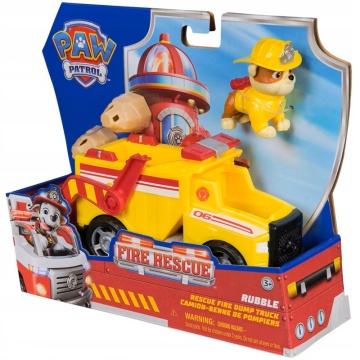 Spin Master - Rescue Fire Dump Truck Paw Patrol Fire Rescue Rubble set cu figurina
