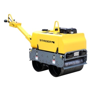 Stager CDV65-2 Cilindru dublu vibrocompactor, motor Loncin G420F - Img 1