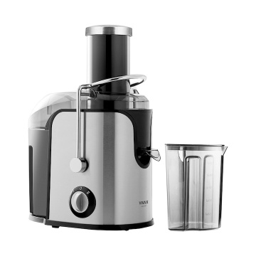 Storcator de fructe si legume, VIVAX AJ-800, putere 800 W, diametru tub 7.5 cm, recipiente de suc si pulpa, Inox, Argintiu - Img 5