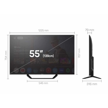 Tesla Google TV DLED 55E655BUS, 139 cm, UHD, blackDVB-T/T2/C/S/S2, 250cd/m2, VESA 200x300 mm - Img 11