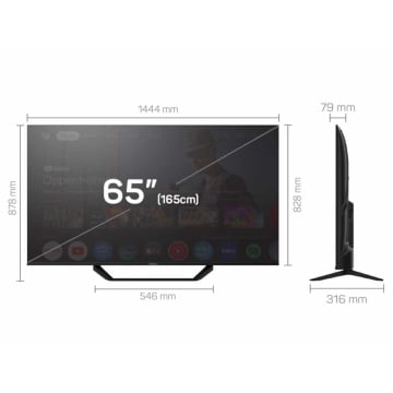 Tesla Google TV DLED 65E655BUS, 165 cm, UHD, blackDVB-T/T2/C/S/S2, 250cd/m2, VESA 200x499 mm - Img 1