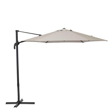 Umbrela terasa, aluminiu/otel/poliester, Ø 290 cm, H 251 cm, crem