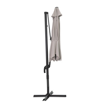 Umbrela terasa, aluminiu/otel/poliester, Ø 290 cm, H 251 cm, crem - Img 2