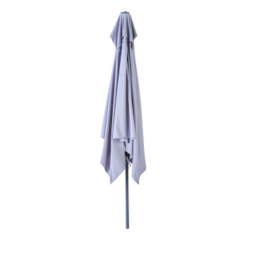 Umbrela terasa, de perete, aluminiu/poliester, 262 x 135 cm, H 240 cm, gri - Img 4