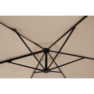 Umbrela terasa, otel/poliester, 290 x 290 cm, H 235 cm, taupe - Img 5