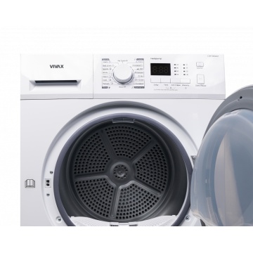 Uscator de rufe VIVAX CDR-0816SHP, Pompa de caldura, 8 kg, Clasa A++, Display LED, Start intarziat, Anti-sifonare, Uscare ajustabila, 16 programe, Alb - Img 8