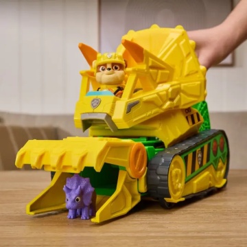 Vehicul cu figurine, Paw Patrol the Dino Movie, Chomp and Rescue Bulldozer - Img 11