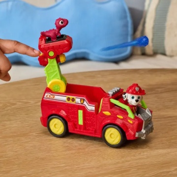 Vehicul de salvare cu figurina, Paw Patrol, Dino Rescue Fire Truck, Marshall - Img 6