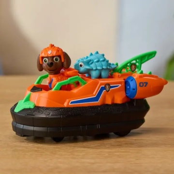 Vehicul de salvare cu figurina, Paw Patrol, Dino Rescue Hovercraft, Zuma - Img 7