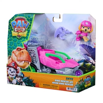 Vehicul de salvare cu figurina, Paw Patrol, Dino Rescue Jet, Skye - Img 9