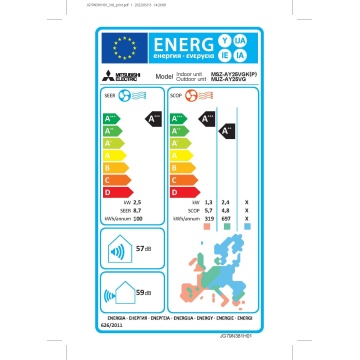 Aer conditionat Mitsubishi Electric MSZ-AY35 Linea Plus, Wi-Fi, 12000 BTU, clasa energetica A+++, fara kit de instalare - Img 9