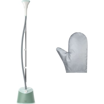 Aparat de calcat vertical cu picior Philips STE1010/70, picior ajustabil pe inaltime, putere 1600W (240V), 2 setari pentru abur, debit abur 35g/min, manusa, capacitate rezervor 1.8L, verde - Img 3