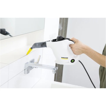 Aparat de curatat cu abur multifunctional Karcher SC 1 EasyFix, 1200 W, 3 bar, rezervor 0,2 l, kit curatare podea, accesorii curatare suprafete multiple, 1.516-401.0, Alb/Negru - Img 4