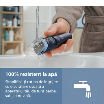 Aparat de tuns barba PHILIPS BT3620/15 cu lame cu autoascutire, 40 de setari de lungime, 2 piepteni ajustabili pentru barba (0,5-20 mm), autonomie 70 min - Img 6