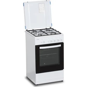 Aragaz Heinner HFSC-SME50WH, Gaz, 4 arzatoare, Dispozitiv siguranta plita si cuptor, 50 cm, Alb - Img 6