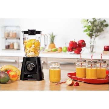 Blender Tefal BlendForce 2 BL420838, 600 W, 2 viteze, Cutit cu 4 lame, Functie de maruntire gheata, Negru - Img 5