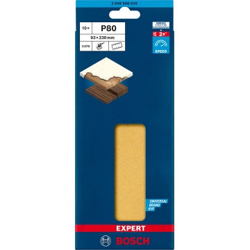 Bosch Set 10 Foi Abrazive C470, 93x230mm, G80, 8 gauri - Img 3