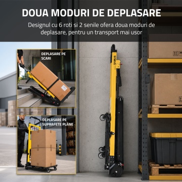 Carucior electric pentru transport pe scari Samus SMET401H, 159 kg, Motor 120 W, Utilizare intensiva, Senile cauciuc, Acumulator litiu 24 V - Img 23