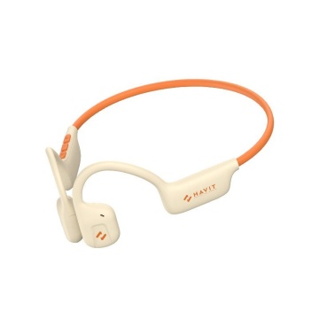 Casti bluetooth HAVIT E510BT Freego1, Open-ear, cu sistem de transmitere a sunetului prin aer, Bej - Img 2