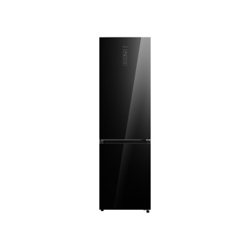 Combina frigorifica Tesla RC3800FMB, 378L, Clasa ETotal NO Frost, Display LED, H201cm, Sticla Neagra