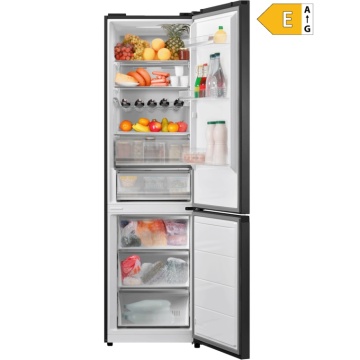 Combina frigorifica VIVAX CF-3781DNF BG, 378L, Clasa E, Total No Frost si No Frost Multi Air Flow, Termostat digital LED, Iluminare LED, Fast Freeze, Avertizare sonora, Usi reversibile, H 197cm, Sticla Neagra - Img 8