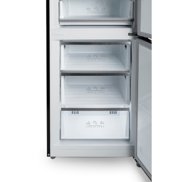 Combina frigorifica VIVAX CF-3781DNF BG, Capacitate 378L, Clasa E, Total No Frost si No Frost Multi Air Flow, Termostat digital LED, Iluminare LED, Fast Freeze, Avertizare sonora, Uși reversibile, Înalțime 201 cm, Sticla Neagra - Img 8