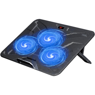 Cooler laptop ajustabil HAVIT F2067, max. 18.3 Inch, 3 ventilatoare 125mm, Dual USB, 28db, Flux aer ajustabil, Reglabil pe inaltime, Negru - Img 1