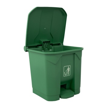 Cos de gunoi cu pedala de clasificare Limpio B2-010A-V, 30 L, 41.2 x 39.4 x 42.4 cm, Plastic, Verde - Img 5