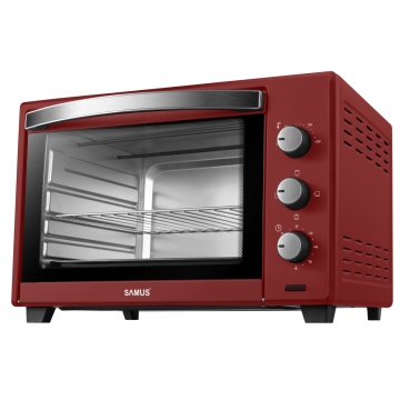 Cuptor electric Samus CS-45RED, 45 L, 2000 W, 4 rezistente inox, Timer 60 min, Rosu