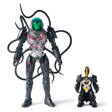 DC Comics Metal Force –Set de 2 figurine Brainiac vs Batman cu acesorii, Multicolor, 4 ani+ - Img 4