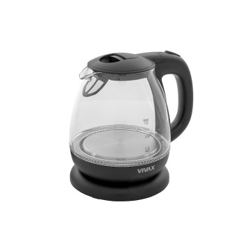 Fierbator Vivax WH-100G 1100W 1 Litru Iluminare LED Vas Sticla Negru - Img 3