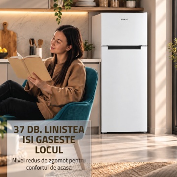 Frigider cu doua usi Samus SW286IE, 206 L, Motor Inverter, Clasa E, Dezghetare automata, Alb - Img 10