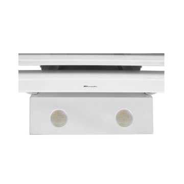 Hota Decorativa Tornado Megas 1200 (90) LED, clasa A, 1 motor Turbo, latime 90 cm, 4 viteze, absorbtie 1200 m3/ora, filtru anti-grasimi aluminiu 5 straturi, Alb - Img 4