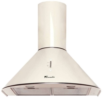 Hota tip Cupola Tornado Violla 750 (50) LED, 1 motor Turbo, latime 50 cm, 3 viteze, absorbtie 750 m3/ora, filtru anti-grasimi aluminiu 5 straturi, Bej - Img 3