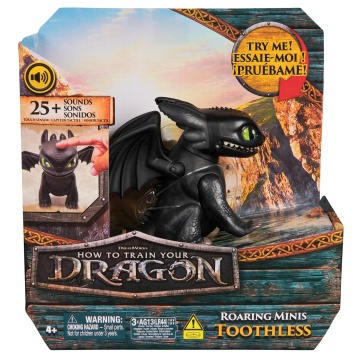 How To Train Your Dragon 2025 - Figurina Roaring Minis Toothless, Negru, 4 ani+