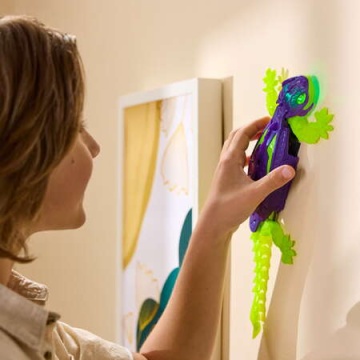 Jucarie Interactiva Spinmaster HEX BOTS Wall Crawler Gecko cu Telecomanda, Fosforescent - Img 6