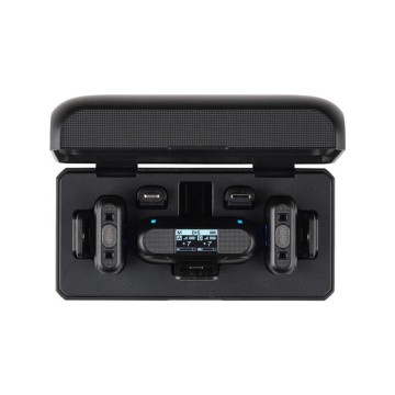 Kit microfon wireless Saramonic Blink500B2+ 2TX+RX2.4 GHz, display OLED, carcasa incarcare, 1250mAh - Img 3