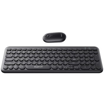 Kit tastatura si mouse office HAVIT KB254GCM, Wireless 2.4 GHz, US layout, Negru - Img 2