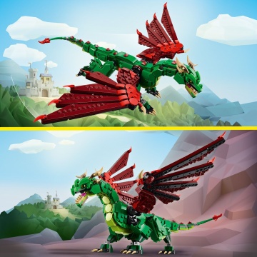 LEGO® Creator 3 in 1 - Dragon medieval 31161, 715 piese - Img 6