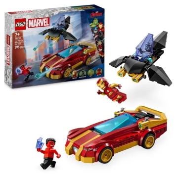 LEGO® Marvel - Masina lui Iron Man si Black Panther vs. Hulk cel rosu, 76310, 295 piese, 7 ani+ - Img 2