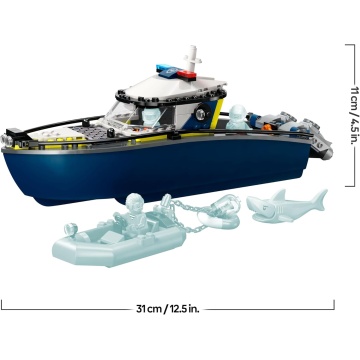 LEGO City - Police Boat Chase 60456, 264 piese, 6 ani+ - Img 6
