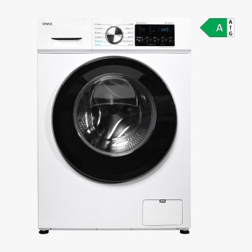 Masina de spalat rufe VIVAX WFL-140812CI, 8kg, 1400 RPM, BLDC Motor Inverter, Clasa A, Steam, Baby Care, Eco, Display digital, Control electronic, Drum Clean Sterilization, Quick Wash, Delay Start, 12 Programe, Alb - Img 2