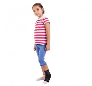 Orteza de glezna mobila cu suport elastic, pentru copii, Triamed Malleofix Plus Junior, SRT331, Negru - Img 2
